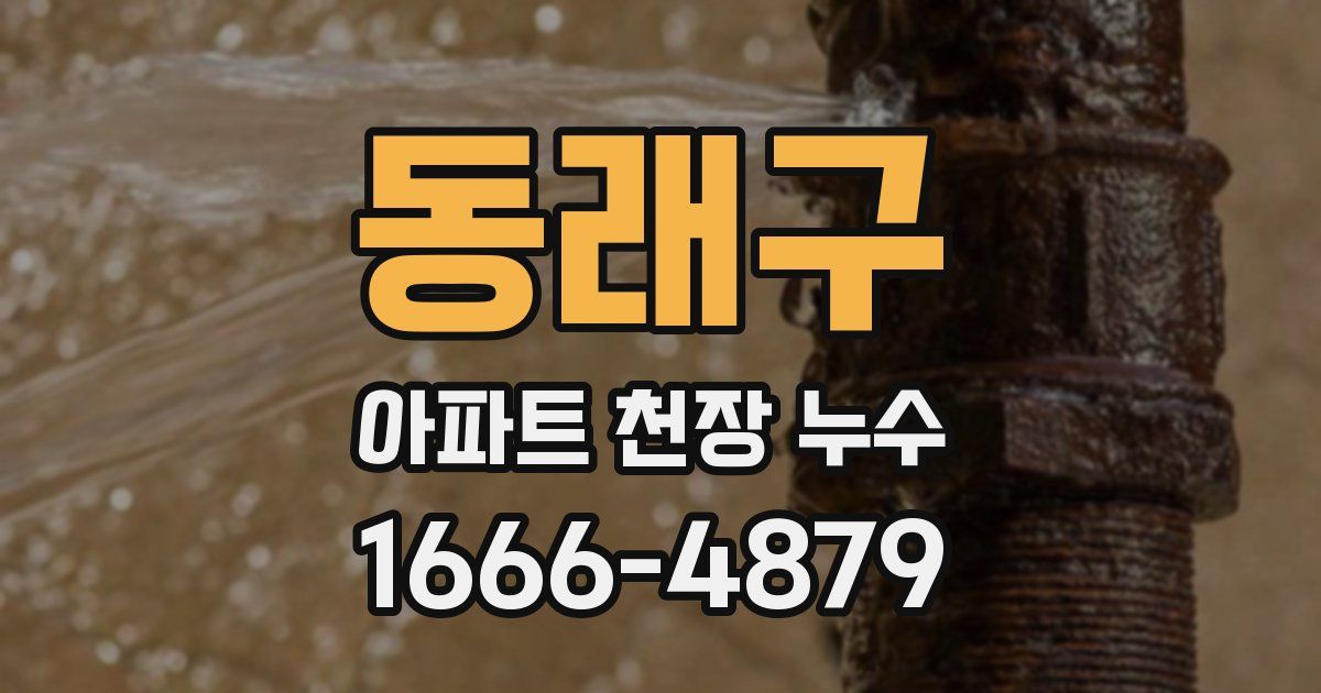 동래구 아파트 천장 누수