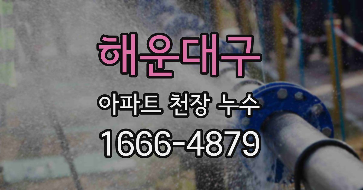 해운대구 아파트 천장 누수