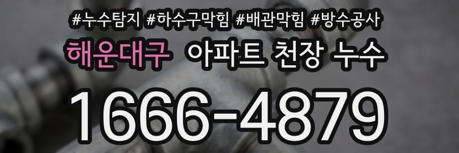 해운대구 아파트 천장 누수