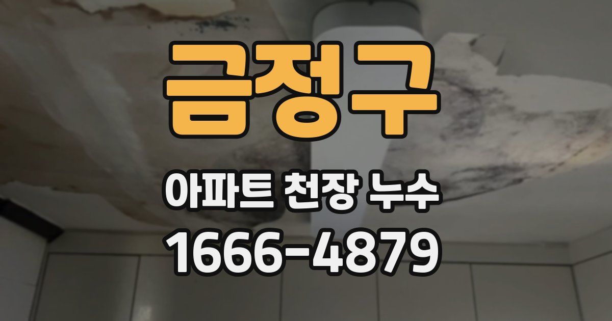 금정구 아파트 천장 누수