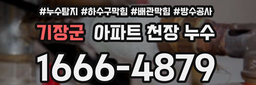 기장군 아파트 천장 누수