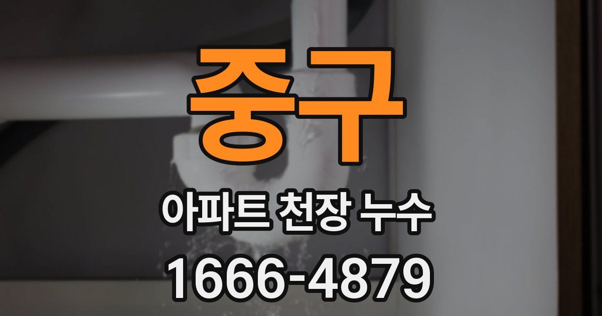 중구 아파트 천장 누수