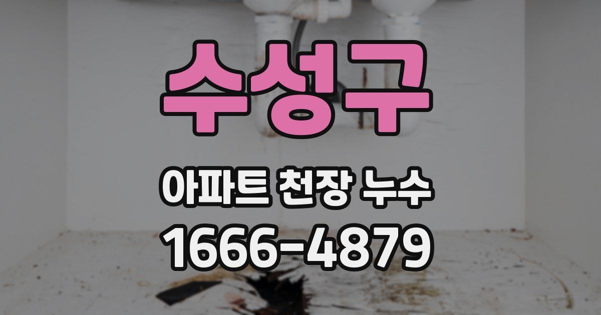 수성구 아파트 천장 누수