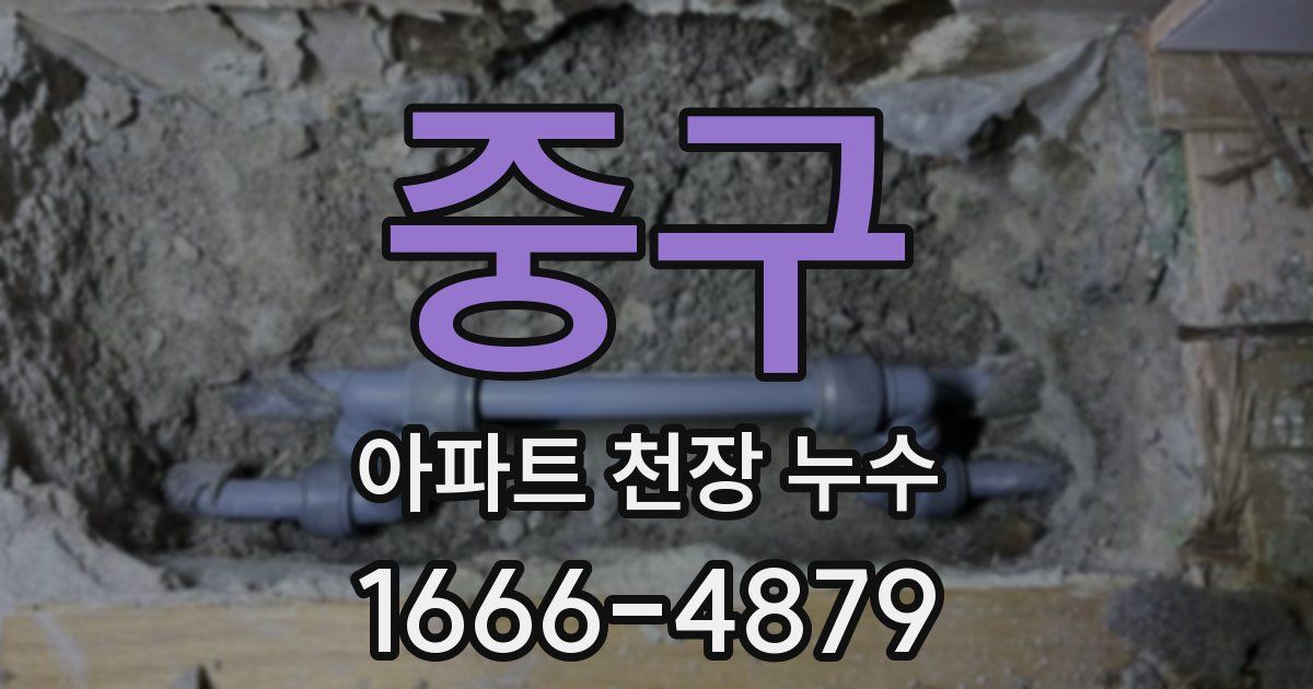 중구 아파트 천장 누수