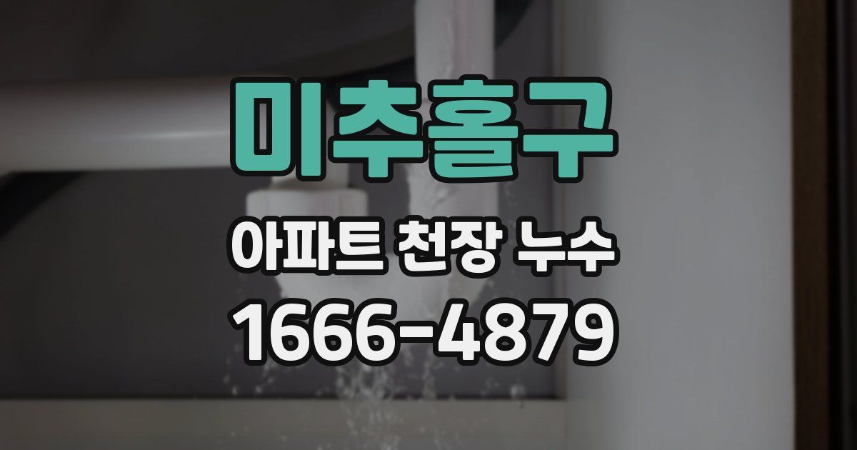 미추홀구 아파트 천장 누수
