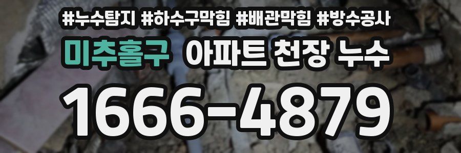 미추홀구 아파트 천장 누수