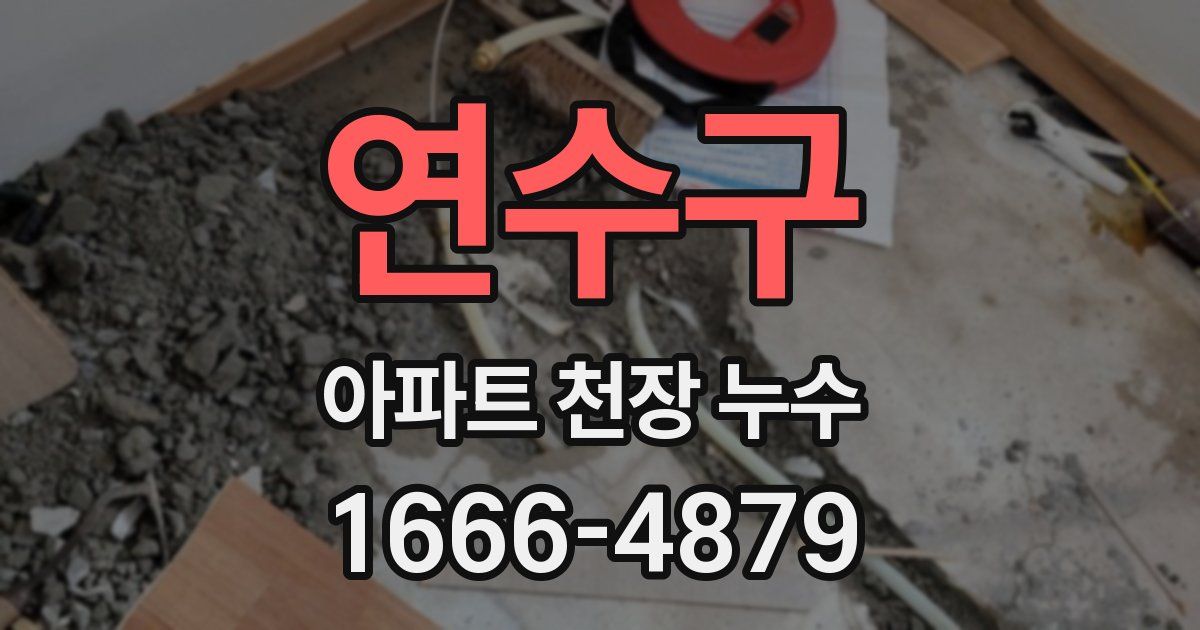 연수구 아파트 천장 누수