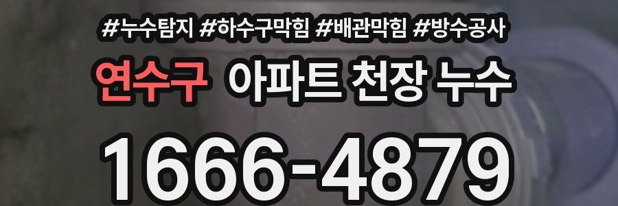 연수구 아파트 천장 누수
