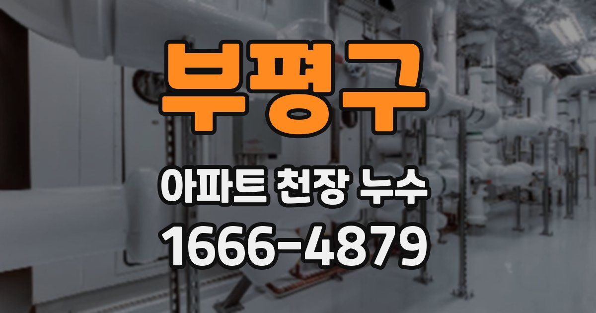 부평구 아파트 천장 누수