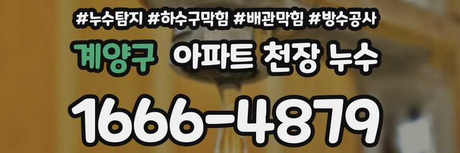 계양구 아파트 천장 누수
