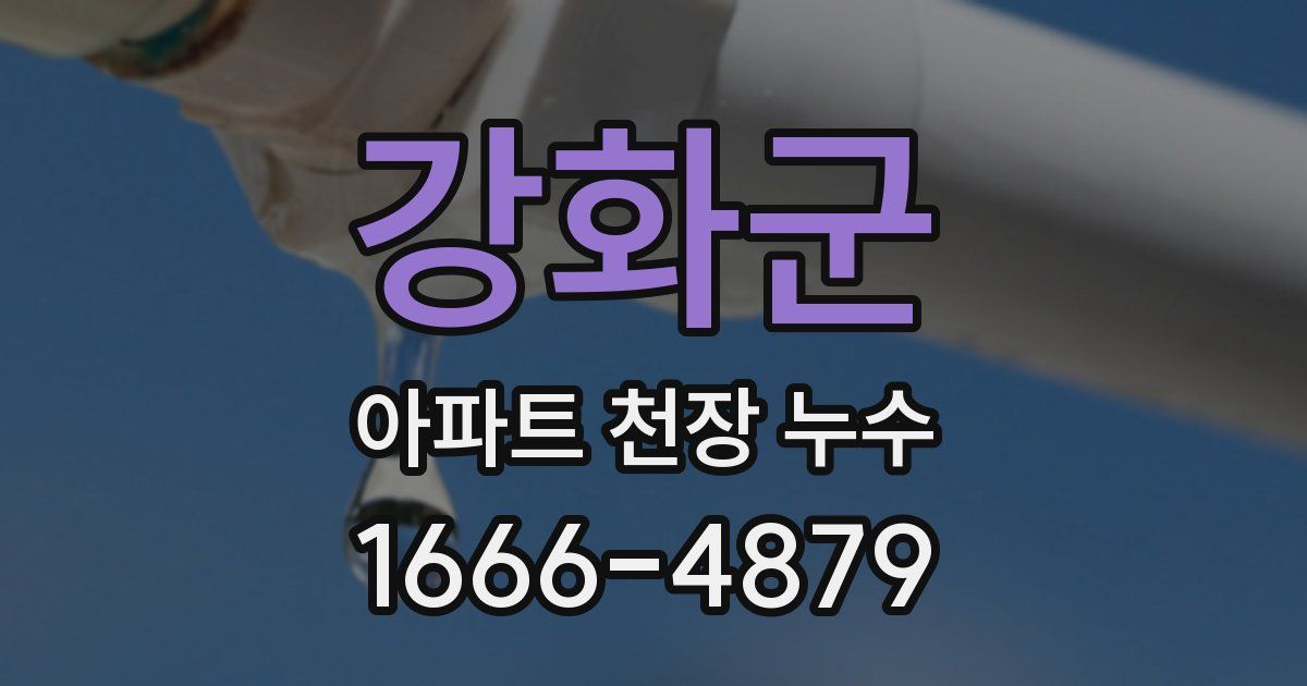 강화군 아파트 천장 누수