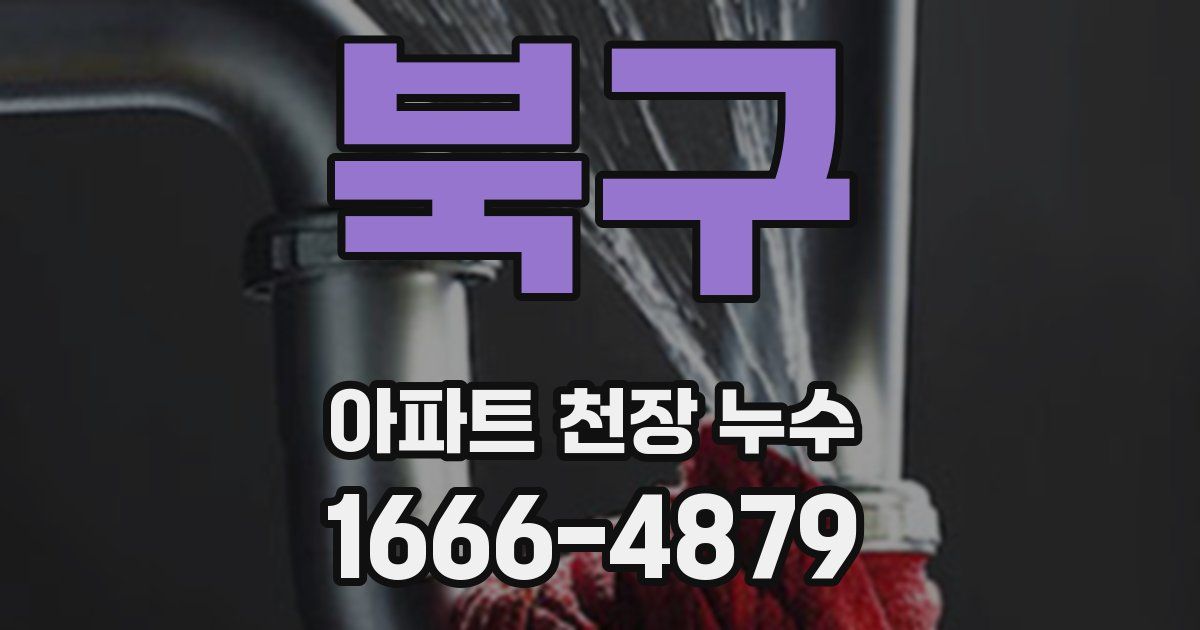 북구 아파트 천장 누수