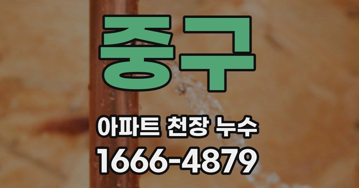 중구 아파트 천장 누수