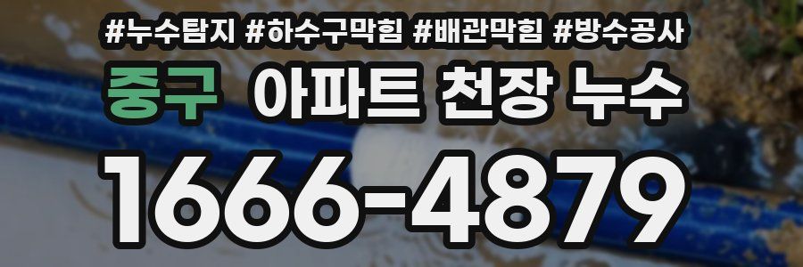 중구 아파트 천장 누수