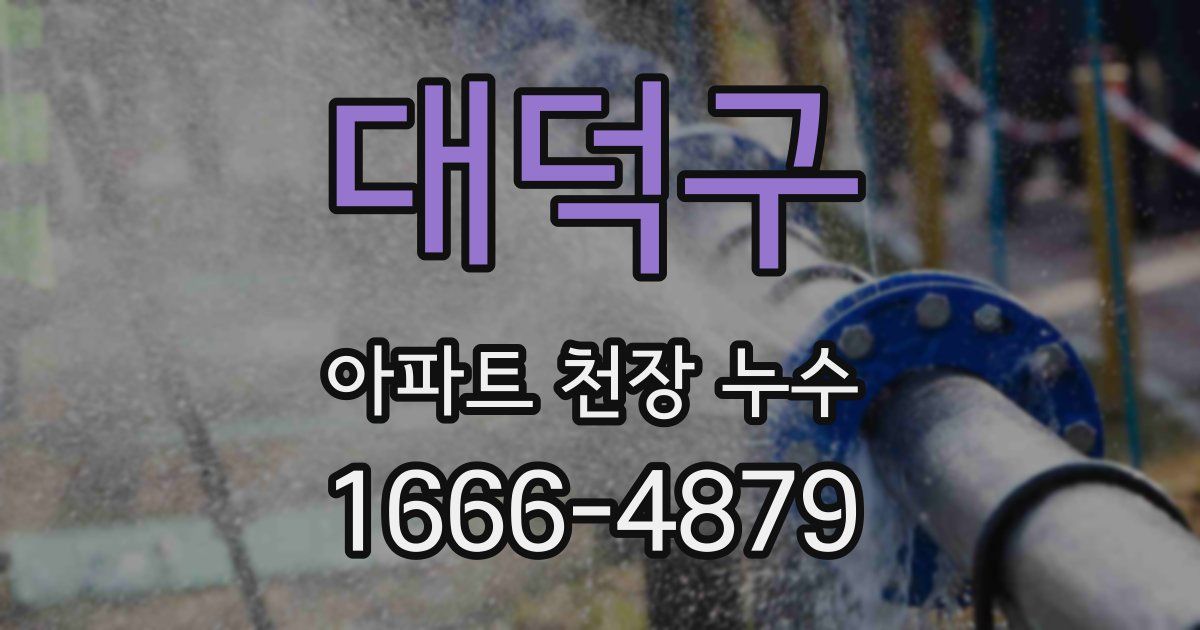 대덕구 아파트 천장 누수