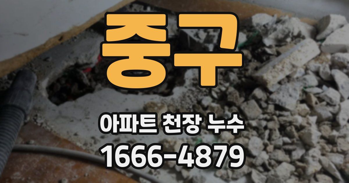 중구 아파트 천장 누수