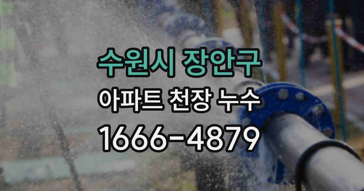 수원시 장안구 아파트 천장 누수