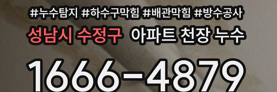 성남시 수정구 아파트 천장 누수