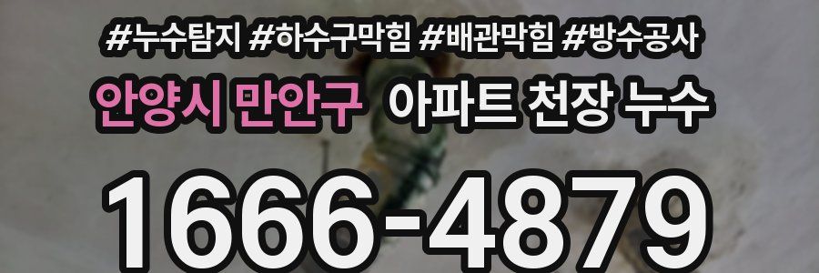 안양시 만안구 아파트 천장 누수