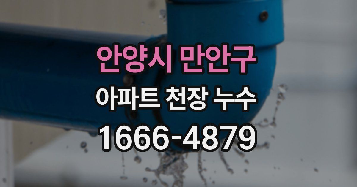 안양시 만안구 아파트 천장 누수