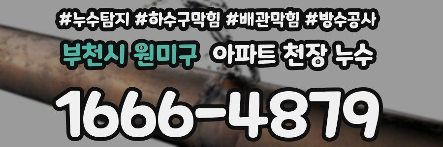 부천시 원미구 아파트 천장 누수