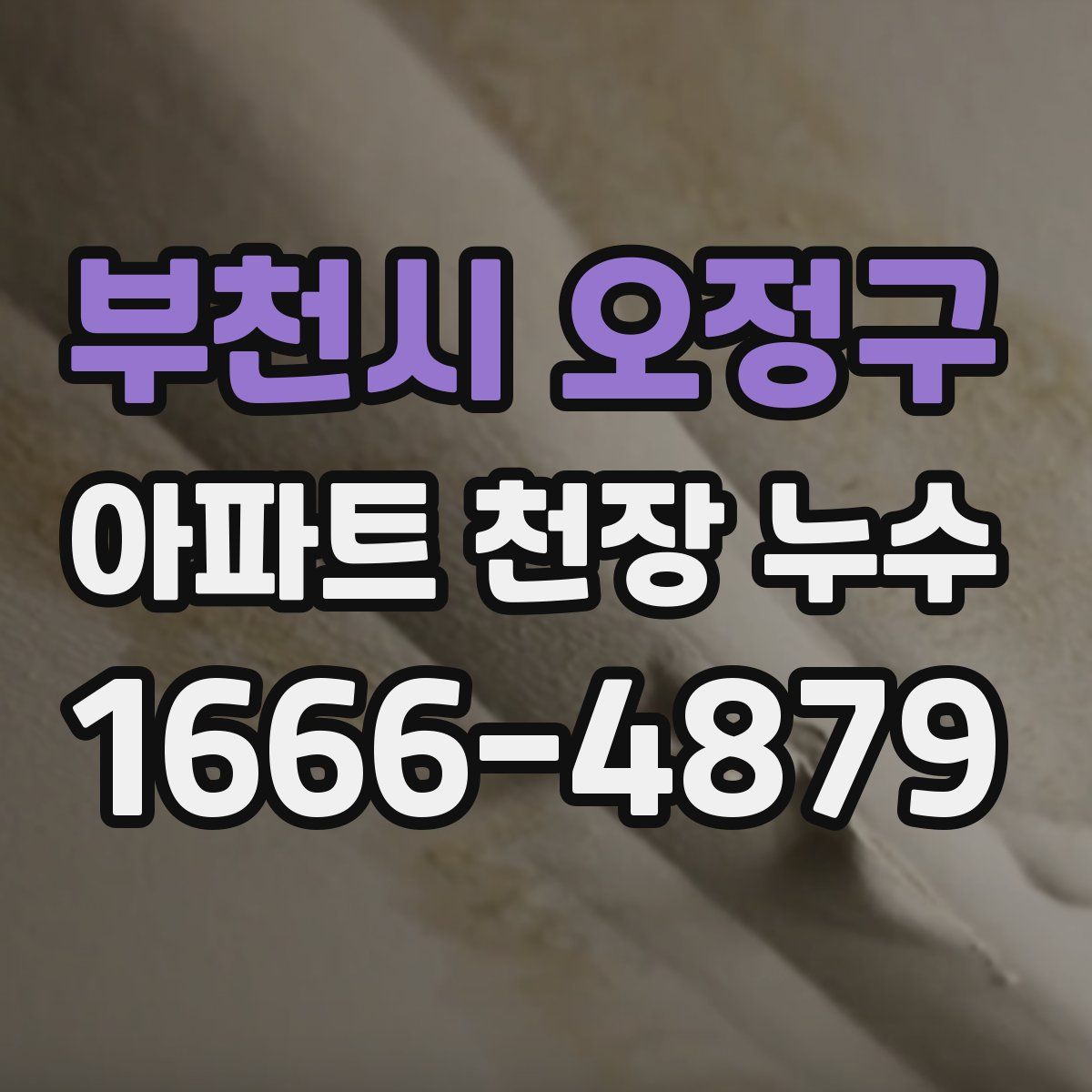 부천시 오정구 아파트 천장 누수