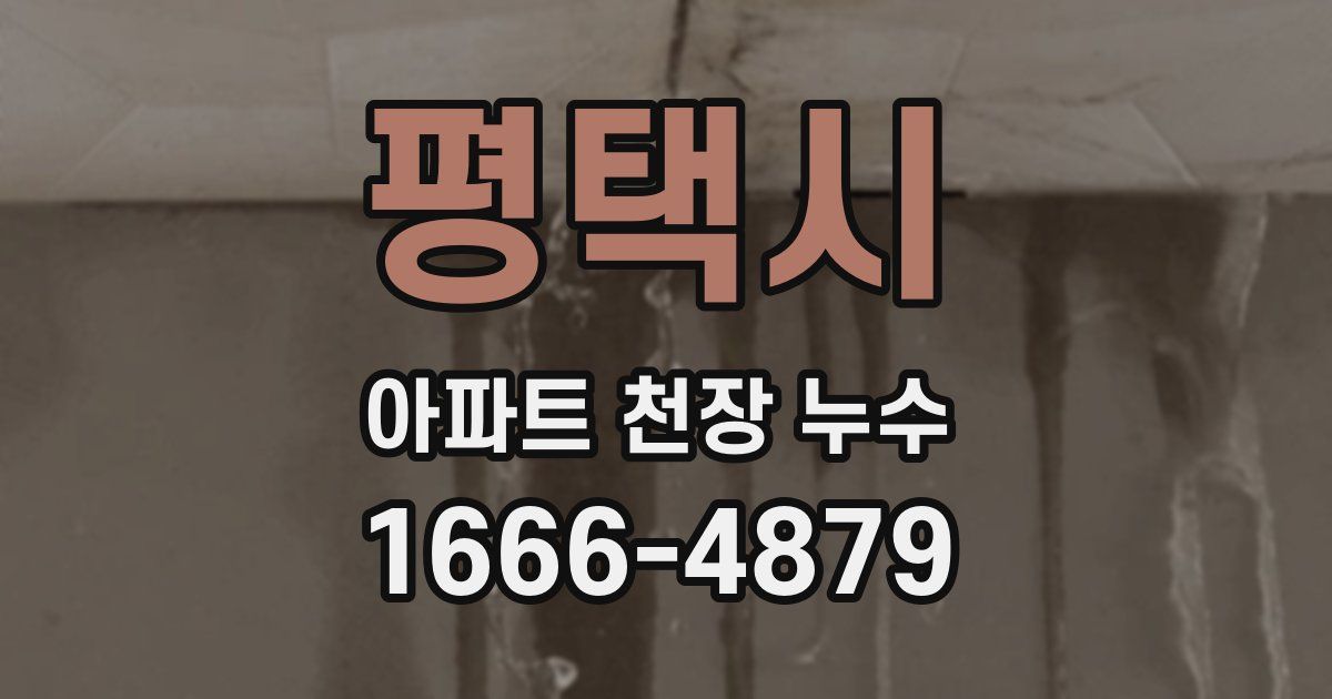 평택시 아파트 천장 누수