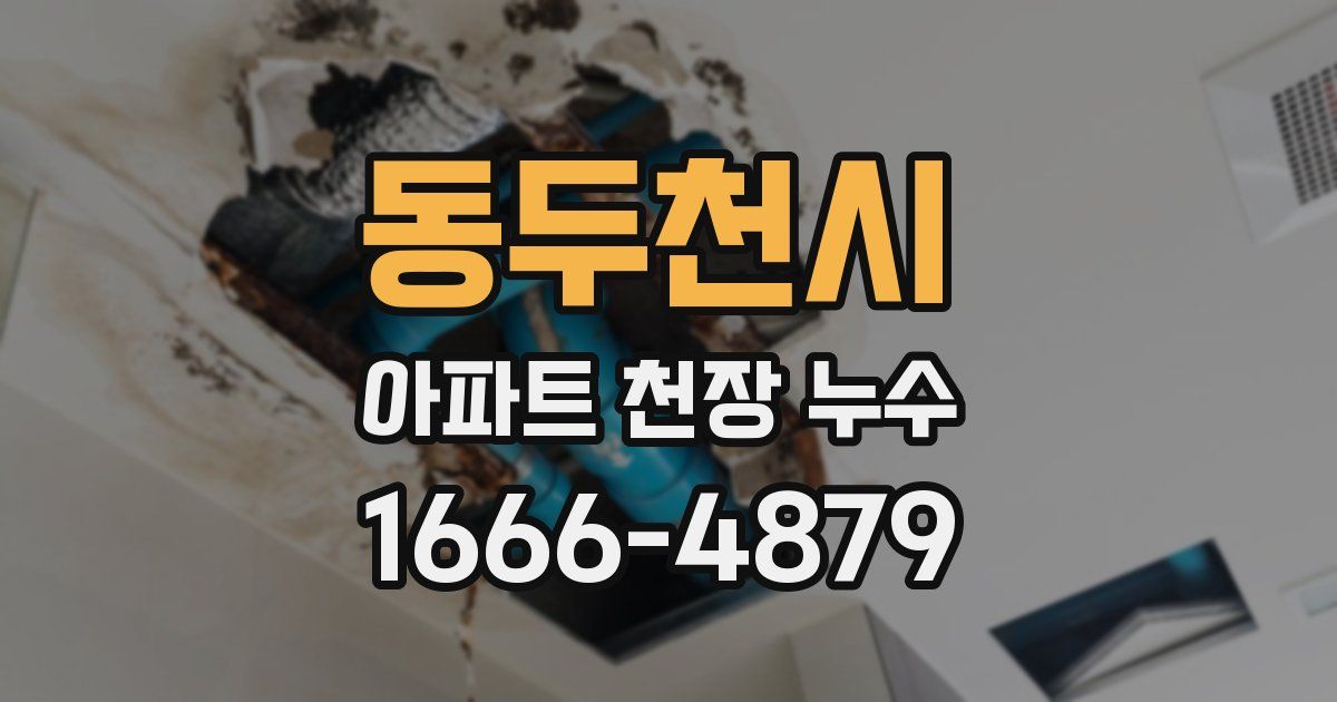 동두천시 아파트 천장 누수