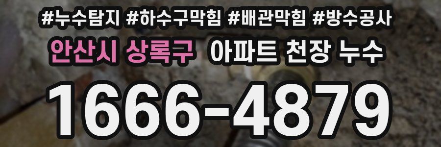 안산시 상록구 아파트 천장 누수