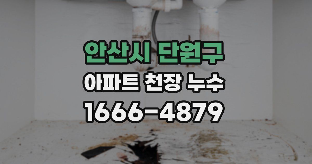 안산시 단원구 아파트 천장 누수