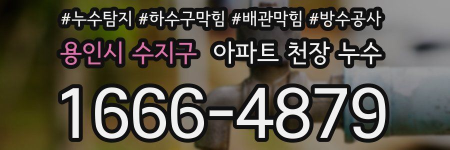 용인시 수지구 아파트 천장 누수