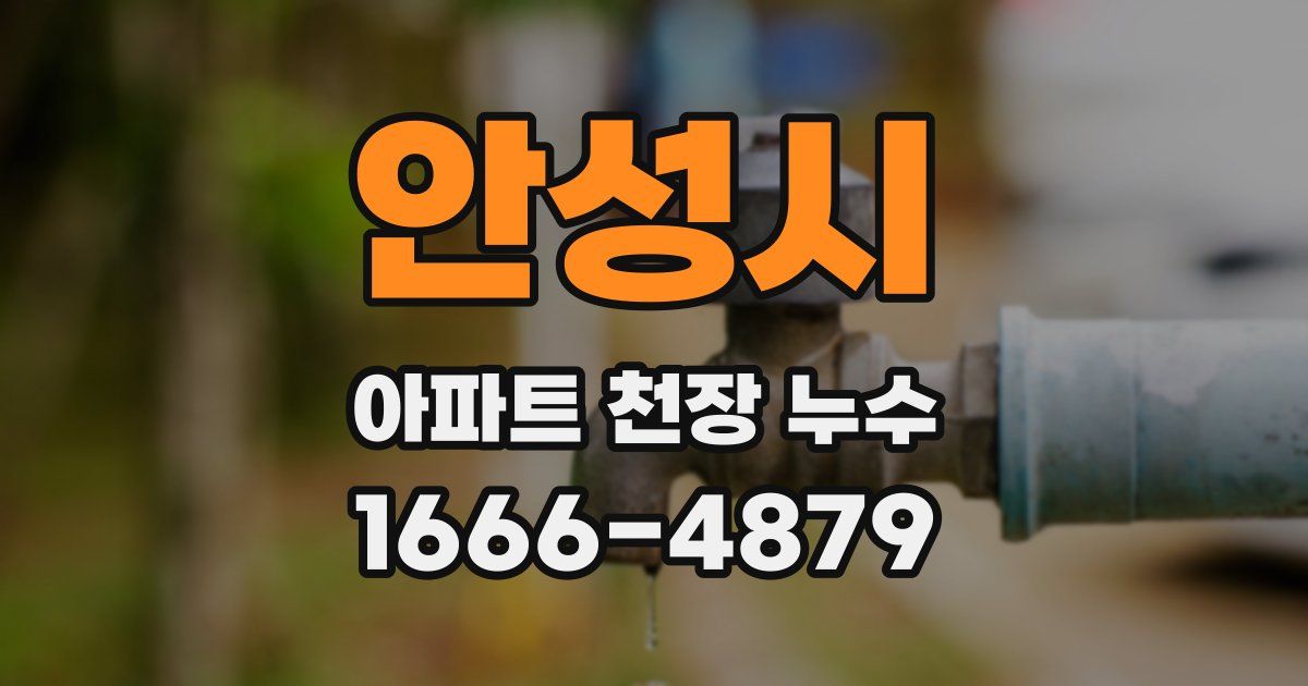 안성시 아파트 천장 누수