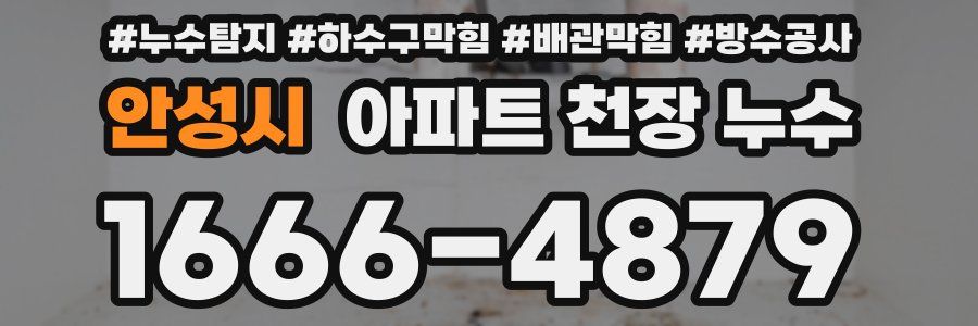 안성시 아파트 천장 누수