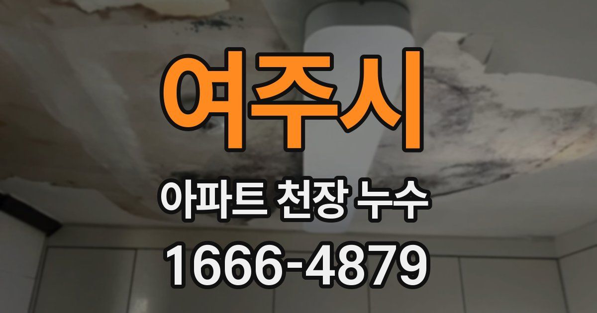 여주시 아파트 천장 누수