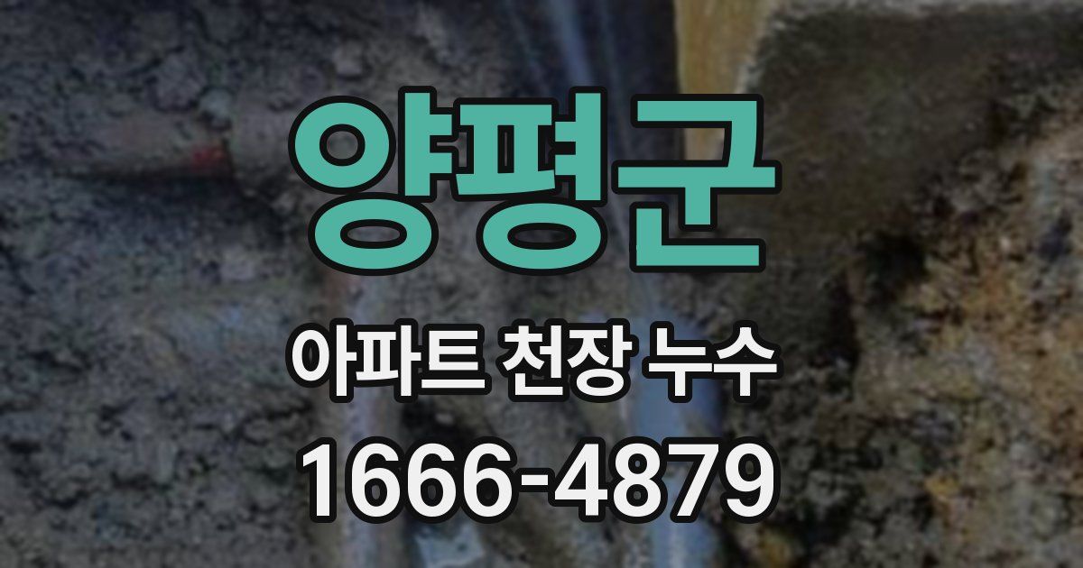 양평군 아파트 천장 누수