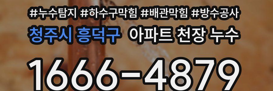 청주시 흥덕구 아파트 천장 누수