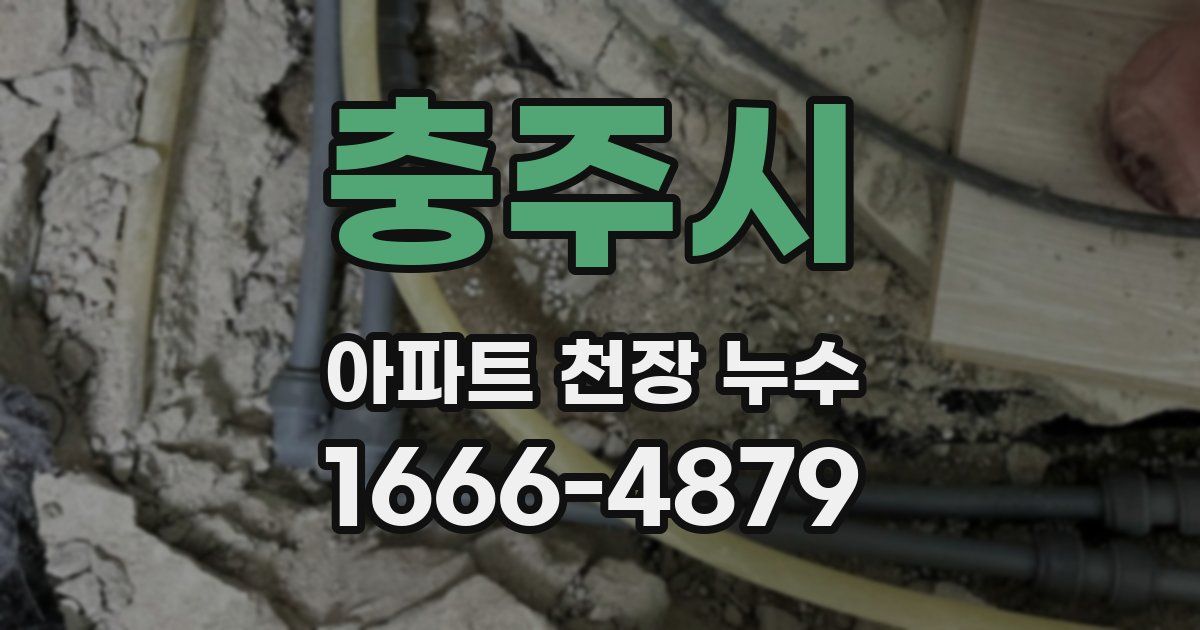 충주시 아파트 천장 누수