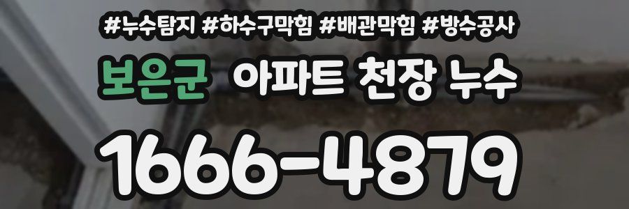 보은군 아파트 천장 누수