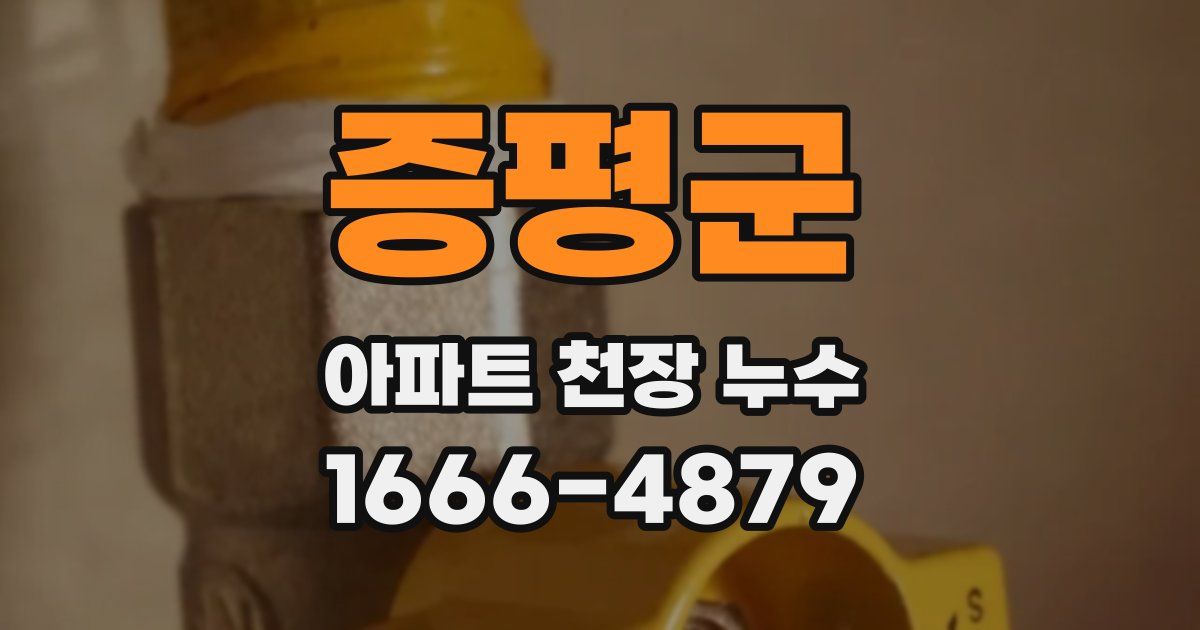 증평군 아파트 천장 누수