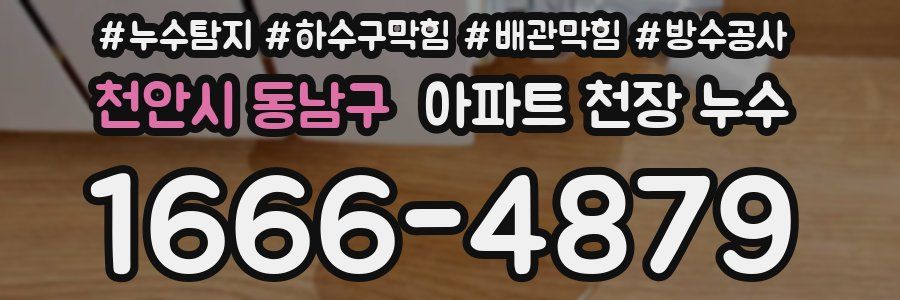 천안시 동남구 아파트 천장 누수