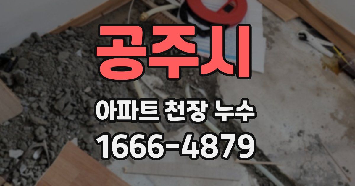 공주시 아파트 천장 누수