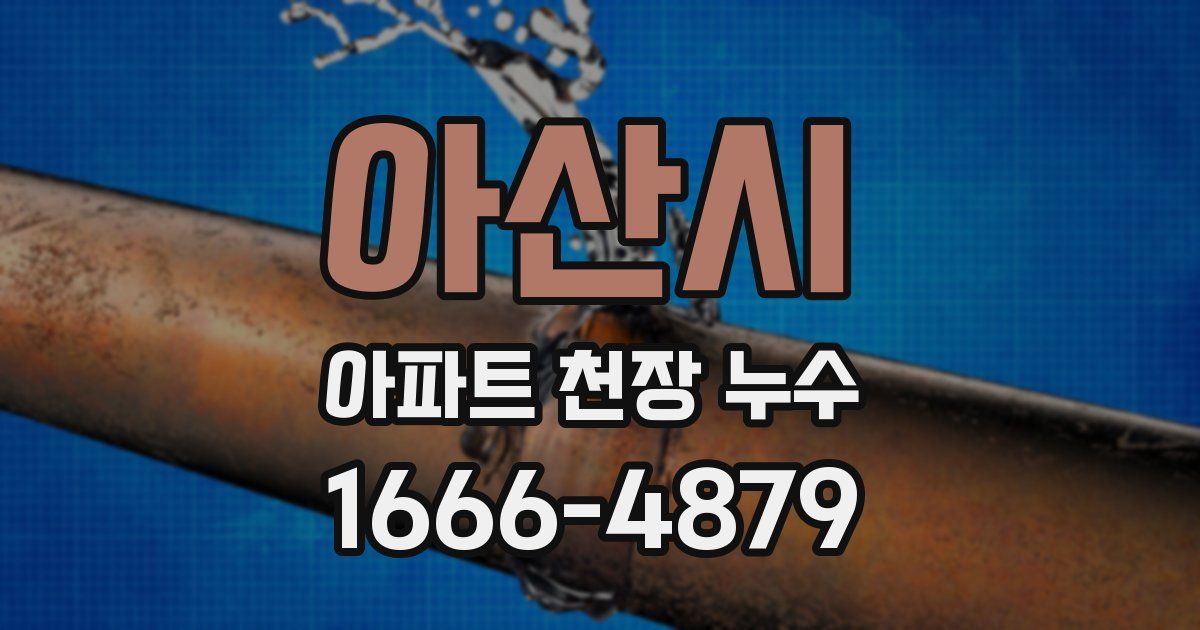 아산시 아파트 천장 누수