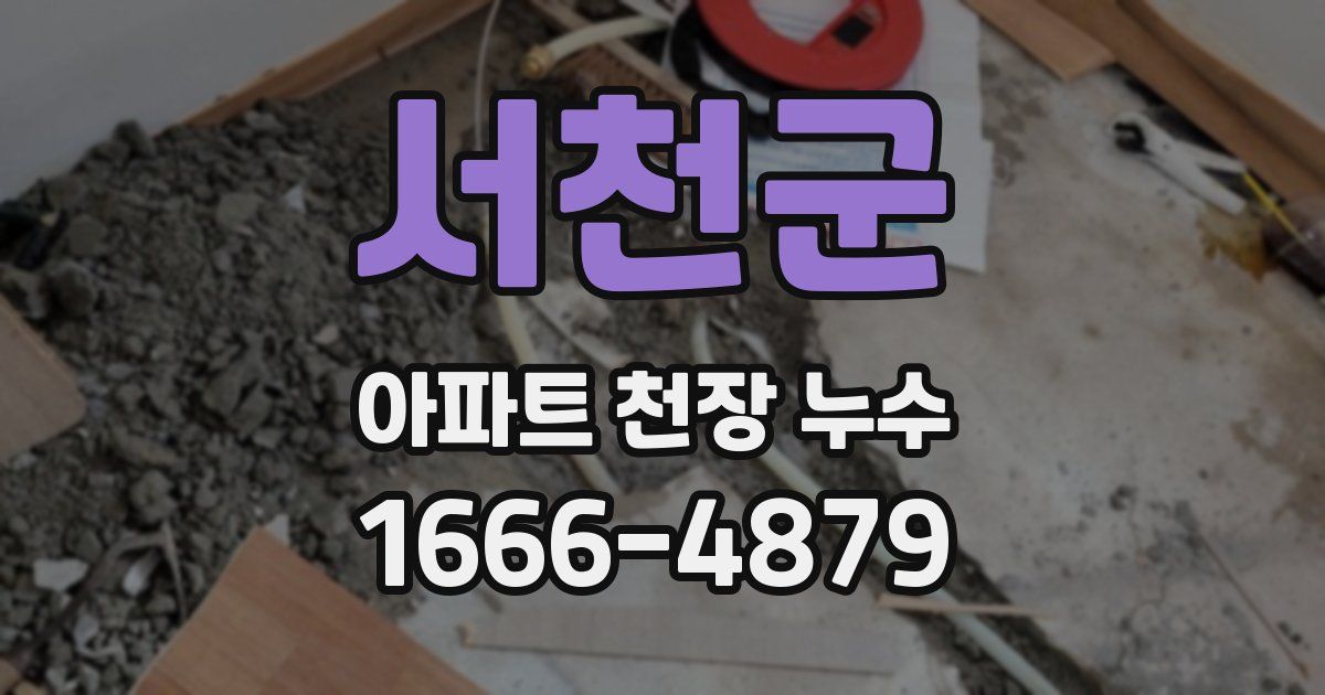 서천군 아파트 천장 누수