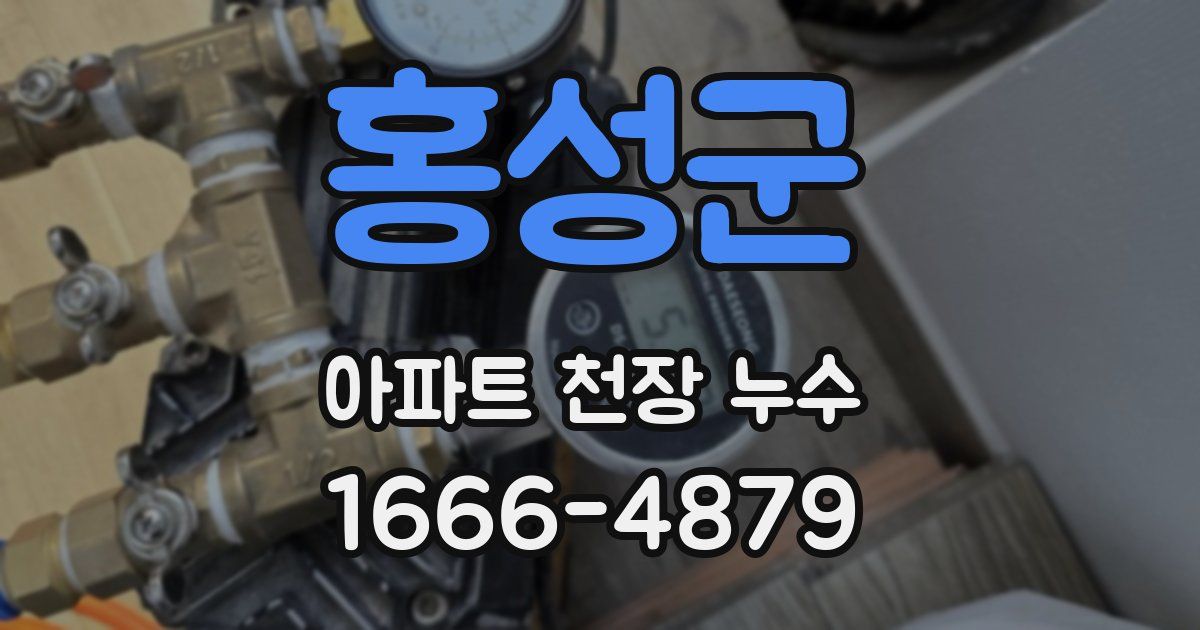 홍성군 아파트 천장 누수