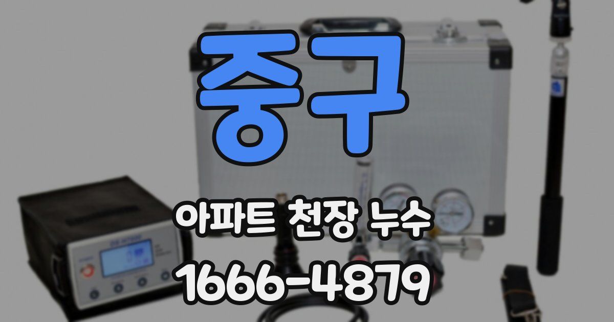 중구 아파트 천장 누수