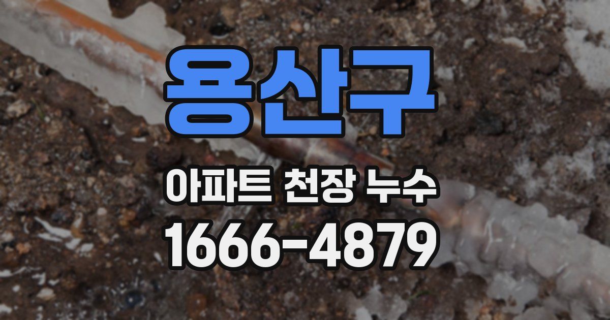 용산구 아파트 천장 누수