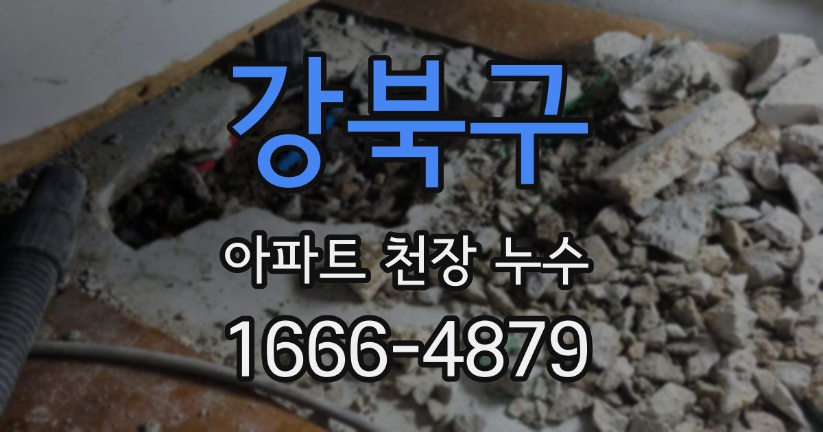 강북구 아파트 천장 누수