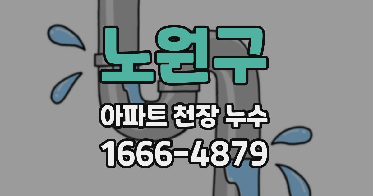 노원구 아파트 천장 누수