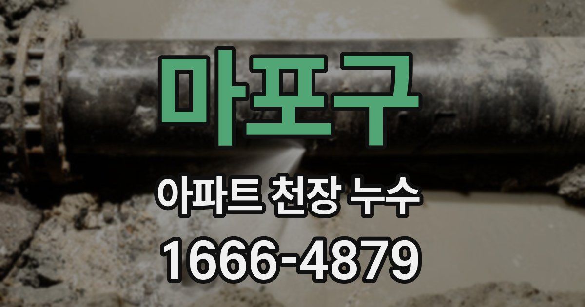 마포구 아파트 천장 누수
