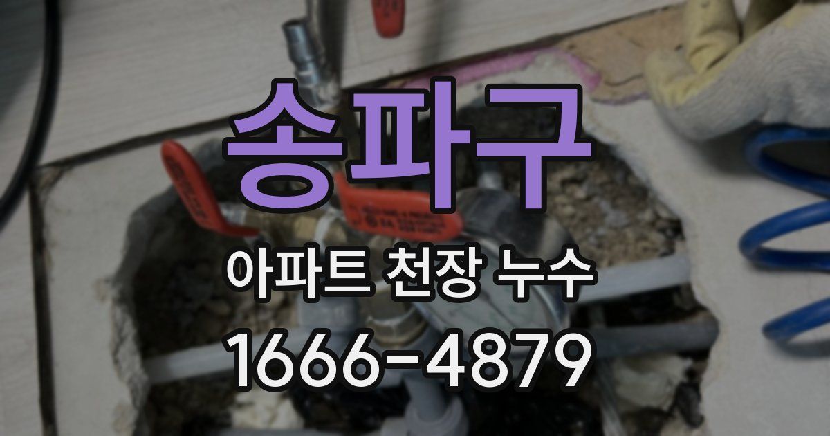 송파구 아파트 천장 누수